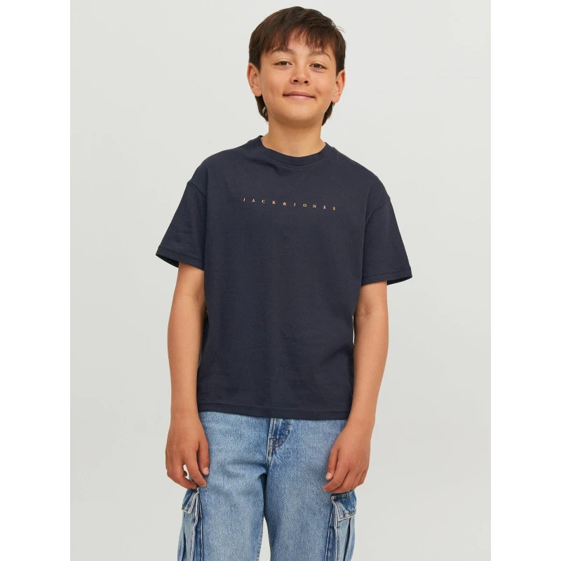 Image of Jack and Jones Logo T-Shirt Juniors - Blue Blue 9 - 10 Years