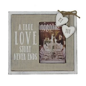Image of 4" x 6" - Love Story Photo Frame - A True Love Story