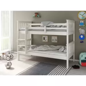 Image of Carra Bunk Bed White With Pocket Sprung Mattresses