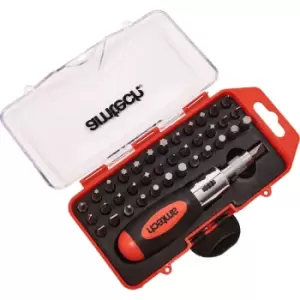 Image of L1965 38 Piece stubby ratchet screwdriver and bit set - Amtech