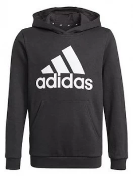 Image of adidas Boys Junior B Bl Hoodie - Black/White, Size 4-5 Years