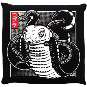 Image of Unorthodox Collective Oriental Cobra Cushion (One Size) (Black) - Black