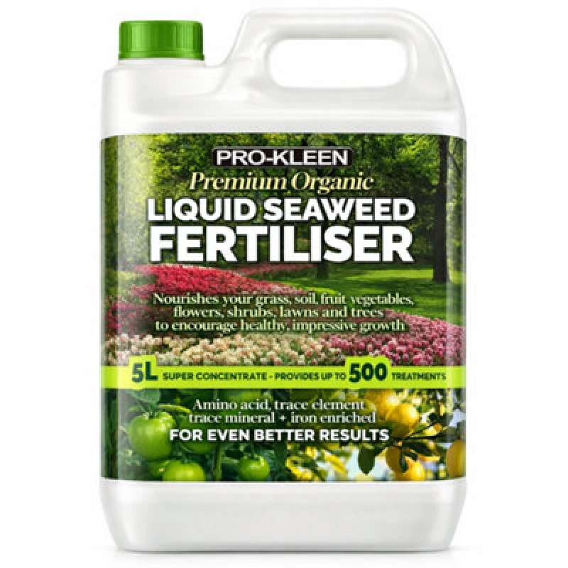 Image of ProKleen Liquid Organic Ascophyllum Seaweed Extract Fertiliser 1 x 5L Clear unisex