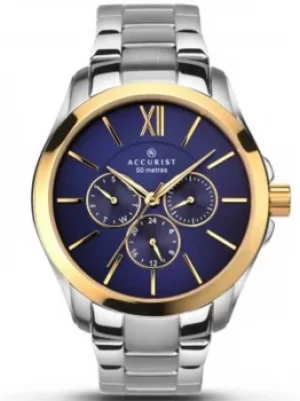 Image of Accurist Mens Blue Dial Bracelet Watch 7122