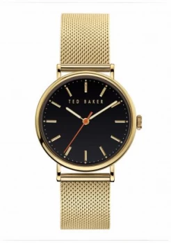 Image of Ted Baker Womens Phylipa Gold Mesh Bracelet Black Watch