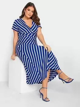 Image of Yours Stripe Swing Dress, Blue, Size 26-28, Women