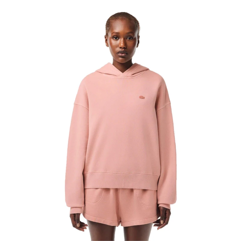 Image of Lacoste Mens Pull Over Hoodie Eco Pink male 2XS