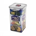 Image of Lock and Lock Tall Square Cookie Jar, 4L, Clear