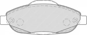 Image of Ferodo FDB4003 Brake Pad Set Front Axle Premier Car