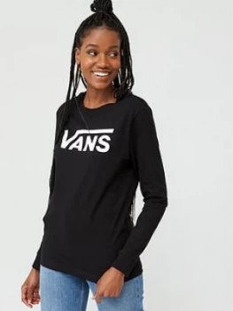 Image of Vans Flying V Classic Long Sleeve Boyfriend Tee - Black