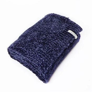 Image of Jack Wills Chenille Blanket Throw - Navy