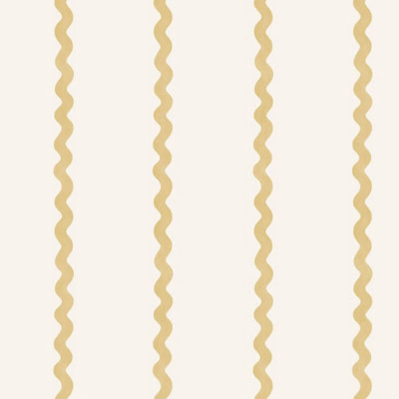Image of Holden Decor Do The Wiggle Stripe Ochre Children's Wallpaper, Yellow 13980