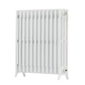 Image of Arroll Edwardian Cast Aluminium White 12 Column Radiator, (W)728mm X (H)750mm