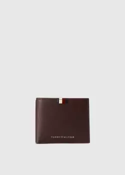 Image of Tommy Hilfiger Mens Corp Mini Cc Wallet In Coffee Bean
