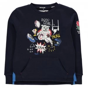 Image of RFU Graphic Jumper Junior Boys - Navy