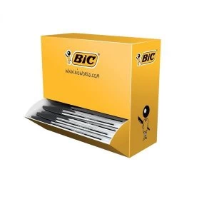 Image of Bic Cristal Clear Barrel Ballpoint Pen 1.0mm Tip 0.4mm Line Black Pack of 90 with 10 FREE Ballpoint Pens