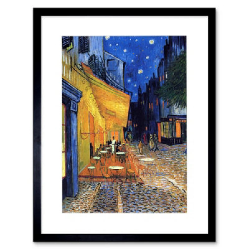 Image of Artery8 Vincent Van Gogh Cafe Terrace Night Place Du Forum Arles 1888 Framed Wall Art Print