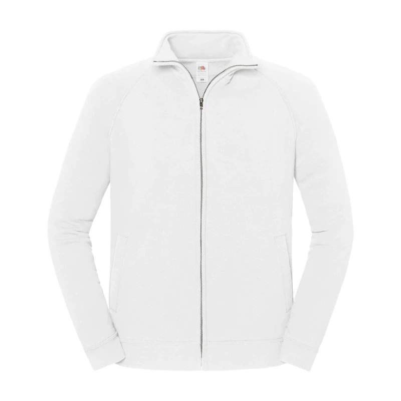 Image of Fruit of the Loom Mens Iconic Premium Sweat Jacket in White Size: 2XL White Male 2XL