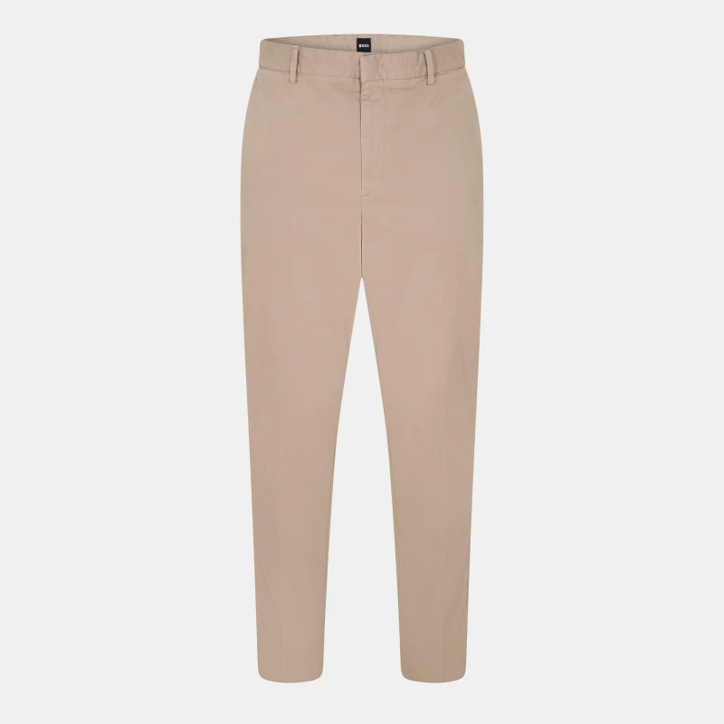 Image of Boss Mens Kaito Slim Fit Chinos Trousers Open Beige male 34R (50)