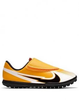 Image of Nike Junior Mercurial Vapor 12 (v) Club Astro Turf Football Boots, Orange/White, Size 11