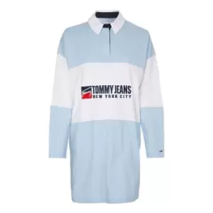 Image of Tommy Jeans Athletic Rugby Dress - Blue