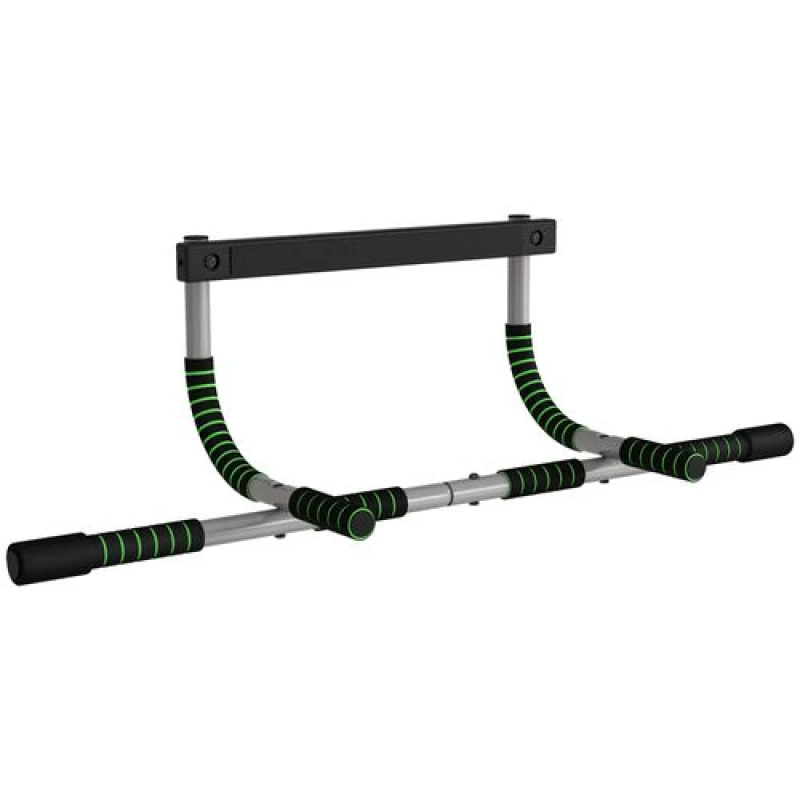 Image of HOMCOM HOMCOM Pull-Up Bar Indoor Home Fitness Doorway Horizontal Bar Gym Upper Body Workout in Black One Size Unisex 5056725571009