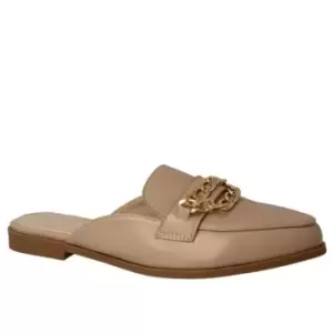 Image of Spot On Slip On Pu Ladies Loafers - Brown