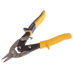 Image of IRWIN Yellow/Blue Aviation Snips Bulldog Cut 250mm (10in)