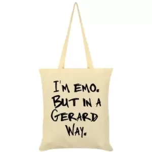 Image of Grindstore Im Emo But In A Gerard Way Tote Bag (One Size) (Cream) - Cream
