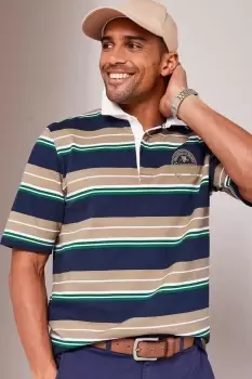 Image of Guinness Short Sleeve Stripe Rugby Shirt