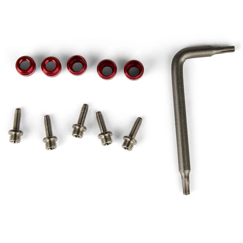 Image of SRAM Sram - avid hydraulic disc brake hose fitting kit - olive & barb (includes 5 threaded hose barbs 5 red compression fittings 1 T8 torx) qty 5 S880