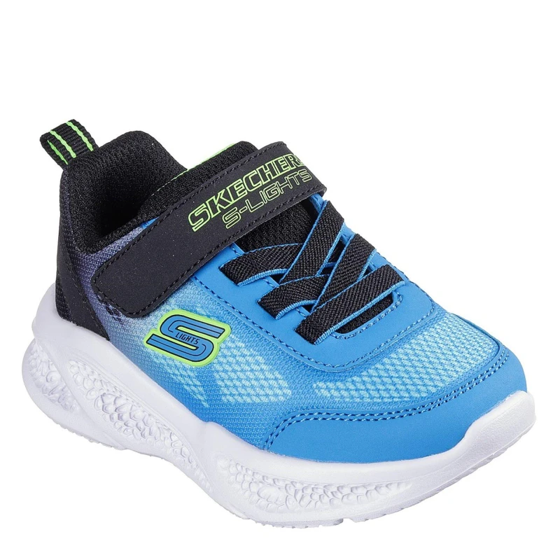 Image of Skechers Lighted Gore & Strap Sneaker W Mult Light Up Trainers Boys Blue/Black male C9 (26)