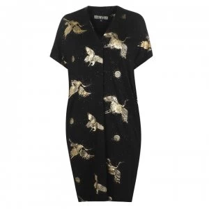 Image of Biba Foil Logo Tunic - Black Leopard