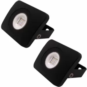 Image of Loops - premium 2x Slim Outdoor 10W LED Floodlight Bright Security IP65 Waterproof Light
