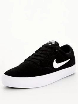 Image of Nike SB Charge Suede - Black/White, Size 8, Women