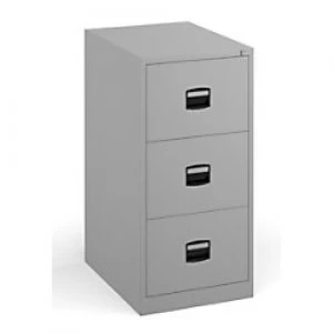 Image of Dams International Filing Cabinet with 3 Lockable Drawers DCF3G 470 x 622 x 1016mm Grey