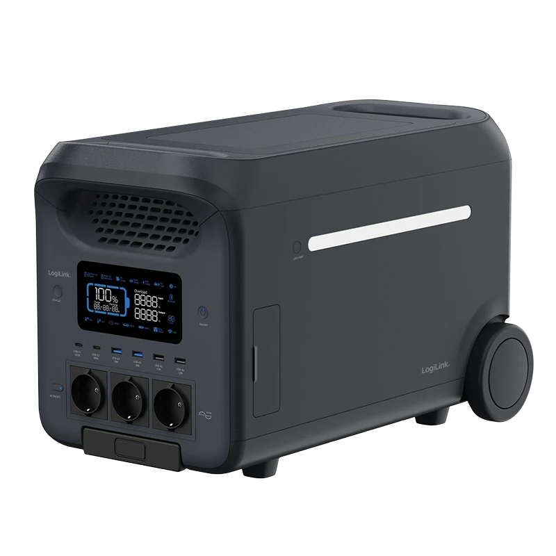 Image of LogiLink Portable power station. 3000W. LiFePO4 battery. Tuya compatib