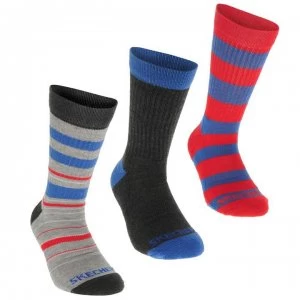 Image of Skechers Terry 3 Pack Socks Junior Boys - Blue