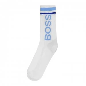 Image of Hugo Boss Pique Logo Socks White