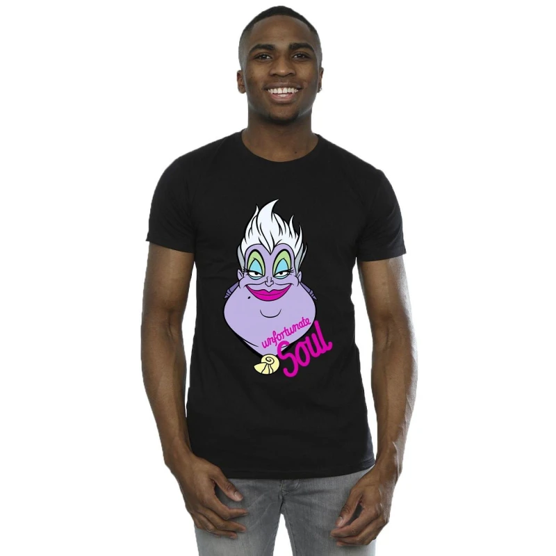 Image of Disney Men Villains Ursula Unfortunate Soul T-Shirt in Black Size: Small Black S Male 5063283788312