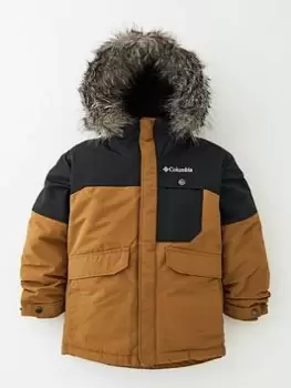 Image of Columbia Boys Nordic Strider Waterproof Insulated Jacket - Brown Size Xs=7-8 Years