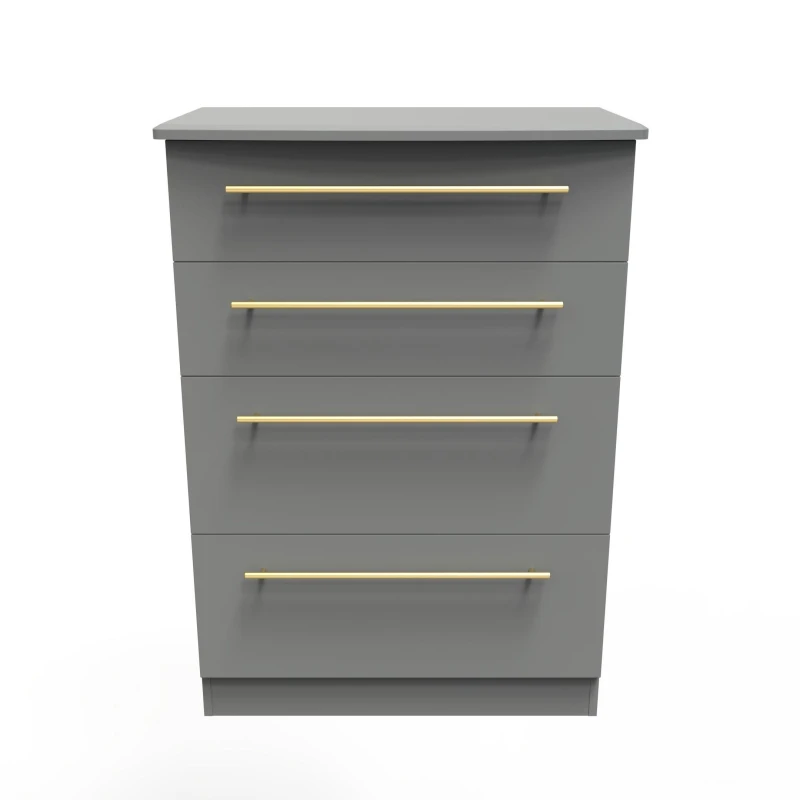 Image of Helmsley 4 Drawer Deep Chest In Dusk Grey (Ready Assembled)