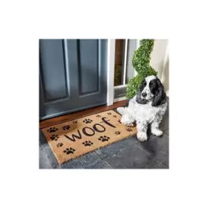 Image of Marco Paul Decorative Decoir Non Slip Doormat Entry Hallway Natural Coir Indoor Outdoor Welcome Door Mat Easy Clean Novelty Natural Mat PVC Backing