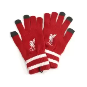Image of Liverpool Knitted Gloves Red White