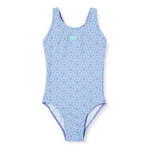 Image of Speedo Boomstar Allover Muscleback Junior 7-8 Years / 26" Purple/Green