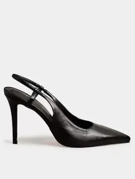 Image of Long Tall Sally Sexy Sling Back Court Shoe Black, Size 12, Women