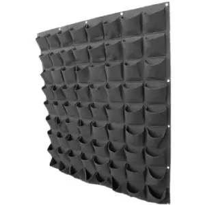 Image of 72 Pocket Planting Bag Hanging Wall Vertical Planter Hanging Flower Herb Garden - Black