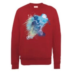 Image of Marvel Avengers Assemble Thor Art Burst Sweatshirt - Red - S