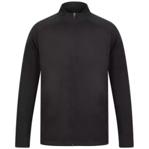 Image of Finden & Hales Mens Knitted Tracksuit Top (M) (Black)