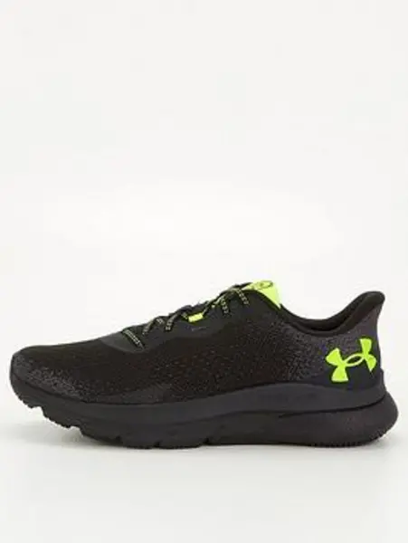Image of Under Armour Mens Running HOVR Turbulence 2 Trainers - Black/Yellow, Black, Size 7, Men